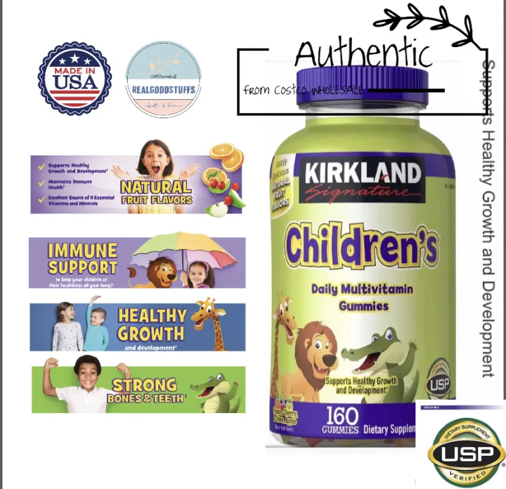 1 bottle Authentic Kirkland Children's Complete Multivitamin, 160