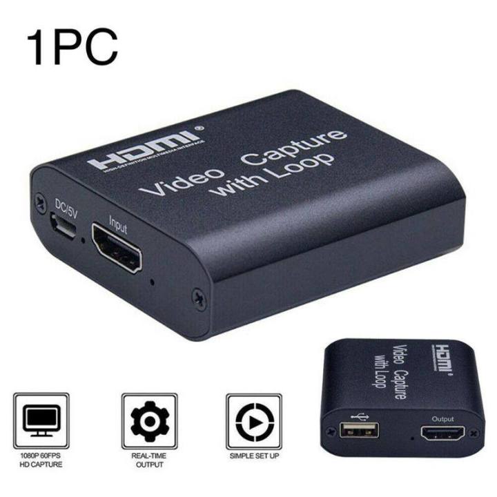 เครื่องบันทึกวิดีโอการ์ดบันทึก-hdmi-1080p-เกมจับภาพแบบเรียลไทม์สตรีมมิ่ง-hdtv-usb2-0-1080p-เกมจับภาพความคมชัดสูงสตรีมเมอร์อุปกรณ์สตรีมเมอร์