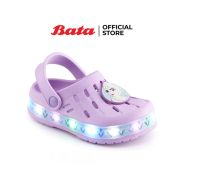 Bata บาจา Bubble Gummers รองเท้าแตะแบบสวม พร้อมไฟกระพริบ ลายเจ้าหญิงโฟเซ่น สำหรับเด็กผู้หญิง สีม่วงไลแลค 1519960