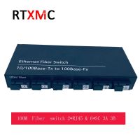 【Be worth】 【Discount】 10/100M Fast Ethernet Switch แปลง25KM Fiber Optical Media Converter โหมดเดี่ยว2 * RJ45 &amp; 6 * SC 3A3B Fast Fiber Switch 6พอร์ต