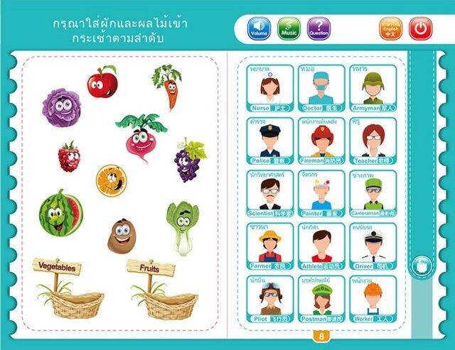 ของเล่นเสริมทักษะ-kids-toy-มาใหม่-e-book-หนังสือพูดได้-3-ภาษา-ไทย-อังกฤษ-จีน-ของเล่นเสริมทักษะ-เกมฝึกสมอง