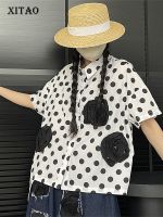 XITAO Shirt Fashion Women Casual Loose Dot Shirt