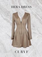 CURVF Hera Satin Dress Beige พร้อมส่ง