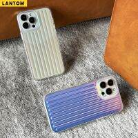 LANTOM เคสโทรศัพท์ S เคสโทรศัพท์เคสโทรศัพท์แบบใสแข็งไล่ระดับสีแฟชั่นสำหรับ iPhone 14 13 12 11 Pro Max XS X XR 8 7 Plus + SE 2020เคสใส่โทรศัพท์หนากันกระแทกฝาครอบโทรศัพท์สลายเลเซอร์โปร่งใส