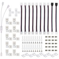 LED Strip Solderless Led Connector 2/3/4/5PIN L/T/X Shape Corner Cable For WS2811 WS2812 3528 5050 Single RGB Led Strip Light LED Strip Lighting