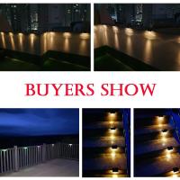 Solar Lights Outdoor Garden Lights Waterproof Sunlight LED Solar Lamp Step Lights Garden Decor Stair Fence Lamp RGB Solar Lights