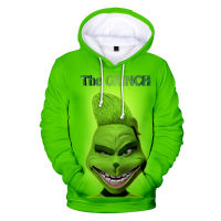 Green Grinch 3D Print Hoodie Men Women Daily Casual Hooded Pullover Jacket Autumn Funny Cartoon Pattern Loose Sportswear 4XL