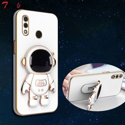 「Enjoy electronic」 Astronaut Bracket Plating Phone Holder Case for Huawei Honor 8X Max 9X Pro Coque Soft Silicone Cover