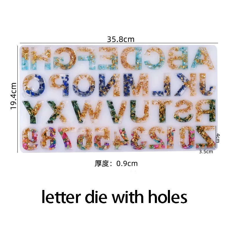 Alphabet Resin Silicone Molds Letter Number for Epoxy Molds DIY
