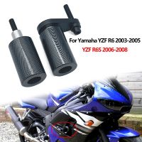 ☈YZFR6เหมาะสำหรับยามาฮ่า R6 2003-2005 YZF R6S 2006-2008กรอบรถจักรยานยนต์แถบเลื่อนตัวป้องกันการลื่นเครื่องยนต์ปลอกปกป้องเข่าบล็อก