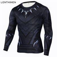 【Mens clothing】 New Black3D T Shirt Men Compression TightsShirt MenSoccer Jersey Gym Long SleeveJogging Tshirt