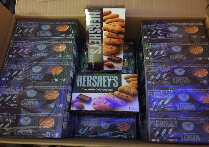 พร้อมส่ง-hersheys-chocolate-chip-cookies-11p-เฮอร์ชี่ส์-คุ๊กกี้-ช็อกโกแลตชิพ-นำเข้าญี่ปุ่นแท้