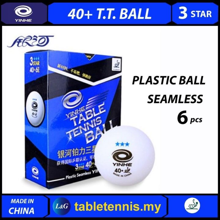 Yinhe Ball Ploy 40+ 3-Star 40mm+ Table Tennis Balls Plastic Seamless ...