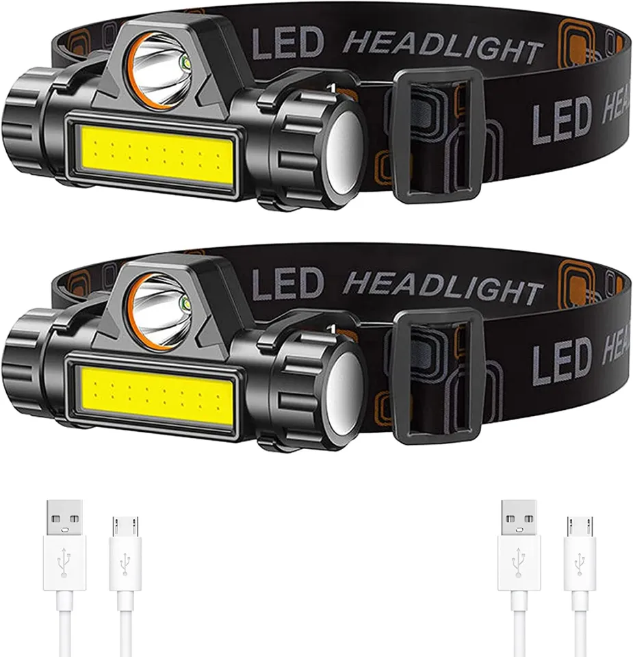 1 Piece Rechargeable Headlamp Flashlight, LED Headlight Super