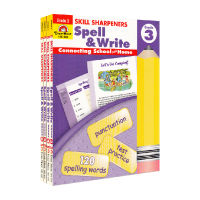 Evan moor skill sharpeners spell &amp; write g3-g6 California textbook teaching aids spelling subject workbook 4 sets of 8-12 year olds skill pencil sharpener Workbook for Grades 3-6