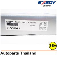 หวีคลัทช์ EXEDY สำหรับ  TOYOTA VIGO CHAMP ขนาดจาน 11 นิ้ว  TYC643 1 ชิ้น