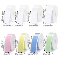 Colorful Niimbot D11 D110 D101 Printing Label 12x30 12x40 15x30 15x50mm For Niimbot Wireless Label Maker Waterproof Paper Rolls