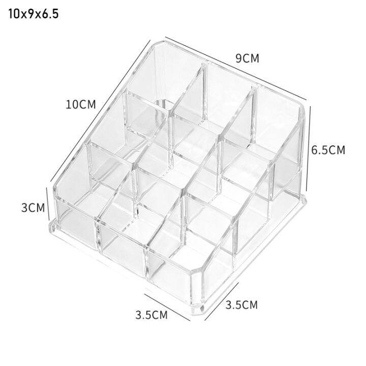 xmds-กล่องใส่ของ-กล่องพลาสติกใส-กล่องเก็บของ-ตาราง-9-24-36-40-กล่องเก็บของโปร่งใส-ชั้นวางลิปสติก-วางกล่อง-ผลิตภัณฑ์พลาสติก-กล่องเก็บเดสก์ท็อป-ขาตั้งลิปสติก-กล่องเก็บเครื่องสำอาง