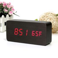 TME นาฬิกา  ไม้ LED   (Wooden LED Alarm Clock) บอกอุณหภูมิ ปฏิทิน LED ดิจิตอลตั้งโต๊ะ  ดิจิตอล นาฬิกาตกแต่ง นาฬิกาแขวนผนัง  นาฬิกาตั้งโต๊ะ นาฬิกาผนัง