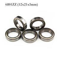 ‘；。、】= (10 PCS) 6801ZZ (12X21x5mm) Metal Shielded Ball Bearing Bearings 6801Z 12*21*5