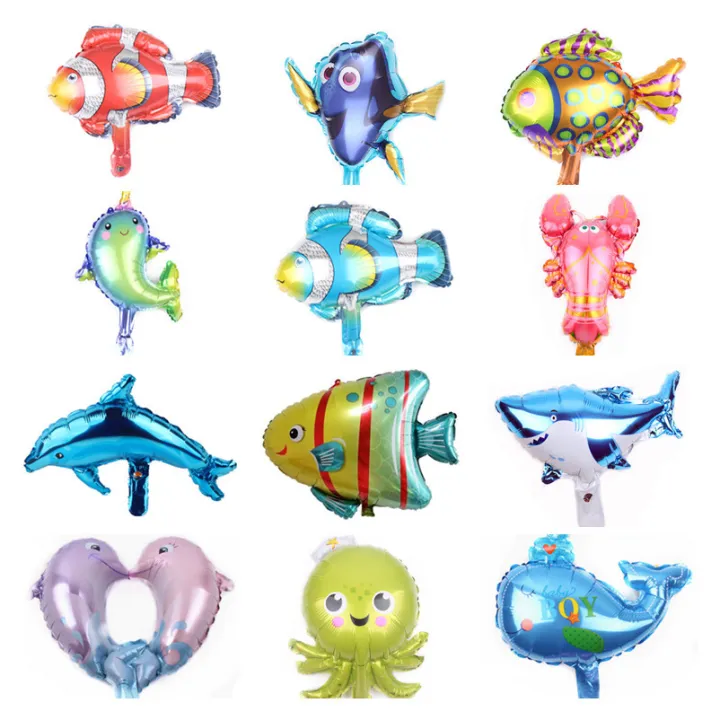 1pcs Mini Ocean Life Fish Sea Animal Foil Balloons Birthday Party Supply Shark Lobster Octopus Dolphin Mermaid Inflatable Toys Home Decor Kids Gift Lazada Singapore - Lobster Home Decor