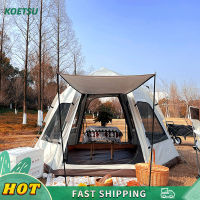 KOETSU 【 COD 】?️Tent หกเหลี่ยมเต็นท์กลางแจ้งตั้งแคมป์พื้นที่ขนาดใหญ่กันฝนตั้งแคมป์สนามเต็นท์อัตโนมัติแบบพกพาเต็นท์อุปกรณ์ตั้งแคมป์กลางแจ้งหลังคา