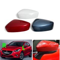 ฝาครอบกระจกมองหลังภายนอกรถยนต์สำหรับ Mazda 2 Demio 2017 2018 2019 2020 2021 2022 2023ด้านข้าง