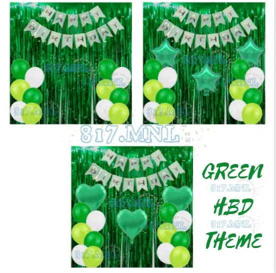 Green Theme Birthday Party Decorations Green Happy Birthday Lazada PH