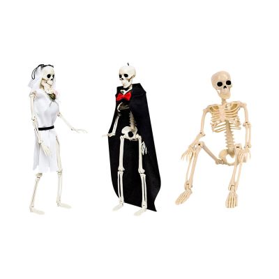 Halloween Skeleton Movable Collectibles 15.75 Posing Mini Skeleton Model for Holiday Themed Parties Desktop Haunted Bar