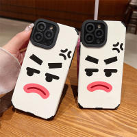 ลายการแสดงอารมณ์โกรธการ์ตูนน่ารักสำหรับ IPhone 14 13 12 11 Pro Max สำหรับ IPhone 7 8 Plus XR XS MAX เคสโทรศัพท์แฟชั่นแนวสร้างสรรค์ SE2022