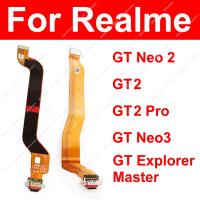 แท่นชาร์จ USB สาย Flex สําหรับ Realme GT Neo 2 3 GT2 Pro GT 2 Master Explorer ขั้วต่อพอร์ตชาร์จ USB Flex Ribbon