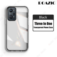 ROAZIC สำหรับ Realme GT Neo 2เคสโทรศัพท์ใส3 In 1สีลูกอมฝาหลังอ่อนนุ่ม TUP กันกระแทกเคสใส