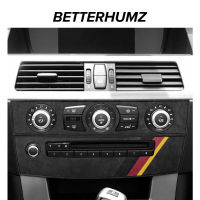 BETTERHUMZ For BMW E60 Series 5 2005-2010 Car CD Panel Cover Decorative Frame Alcantara Wrap Center Console Interior Accessories