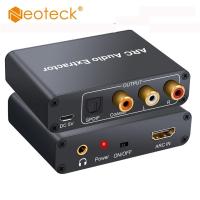 192KHz Aluminum ARC Audio Adapter HDMI Audio Extractor Digital to Analog Audio Converter DAC SPDIF Coaxial RCA 3.5mm Jack Output ของขวัญ ของขวัญ gift