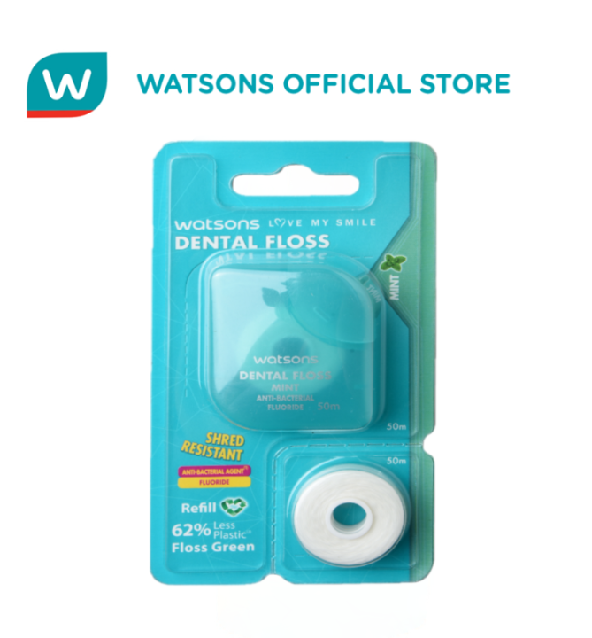 WATSONS Dental Floss Mint Flouride Antibac 50m Lazada PH