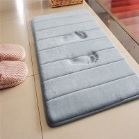 Household Bath Mat Coral Fleece Carpet Water Absorption Nonslip Thick Absorbent Washable Rug Toilet Floor Bathroom Rug Pad