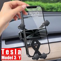 ❄ For Tesla Gravity Car Phone Holder Mobile Stand Model 3 2022 Smartphone GPS Support Mount Model Y Air Outlet Clip Accessories