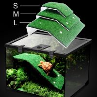 Small Pets Turtle Resting Basking Drying Platform Reptile Tortoise Climbing Ladder Simulated Lawn Tank Decoration Habitat Decor Cups  Mugs Saucers