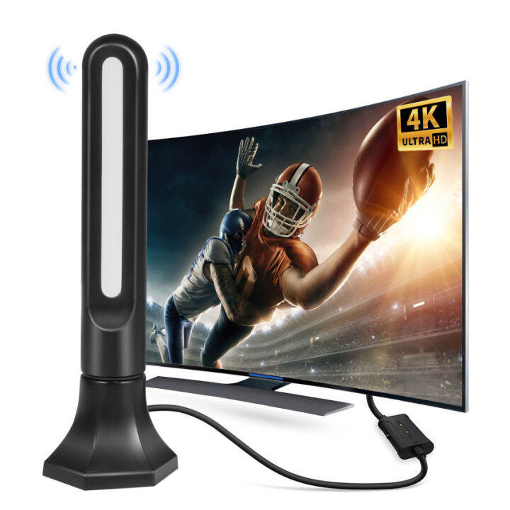 Digital TV Aerial Indoor Amplified HD TV Antenna 250+ Miles Long Range