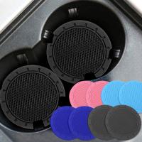 ❅ 2Pieces Car Cup Mat Waterproof Vehicle Coaster Rubber Water Cup Bottle Holder Non-slip Pad For Auto Car Interior Accessories