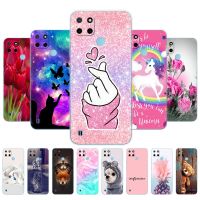 ✚﹉▧ For Realme C21Y C25Y Case Silicon Back Cover Phone Case For OPPO Realme C21Y C25Y 4G Soft Case RMX3261 coque TPU bumper 6.5inch