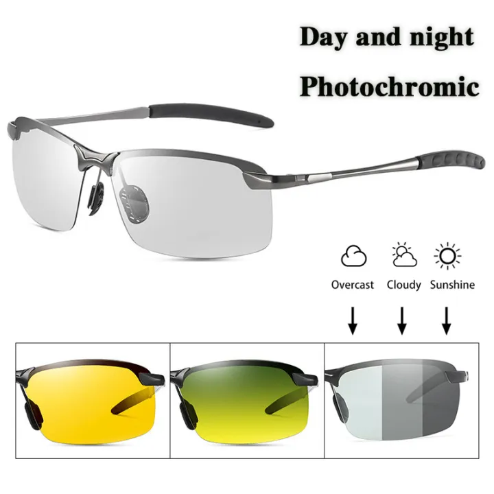 Photochromic Sunglasses for Men Sale Summer Fashion Anti Glare ...