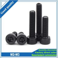 20pcs M2 M 2.5 M3 M4 Black 304 Stainless Steel Hexagon Hex Socket Cup Head Screw Bolts Round Head Allen Screws DIN912 3 50mm