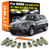 Zitwo ที่สมบูรณ์ LED ภายในโดมหลอดไฟชุดสำหรับ BMW X1 E84 X3 E83 F25 E71 F26 X5 E53 E70 X 6ช่องวางเท้าประตูมารยาทโคมไฟ