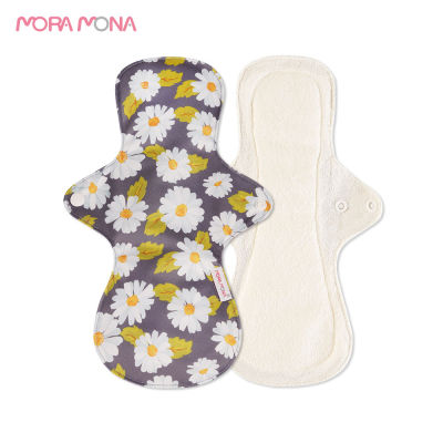 Mora Mona Popular Floral Print Reusable Cloth Menstrual Pads Bamboofiber Panty Liner Mama Sanitary Napkin 5-pcs Pack