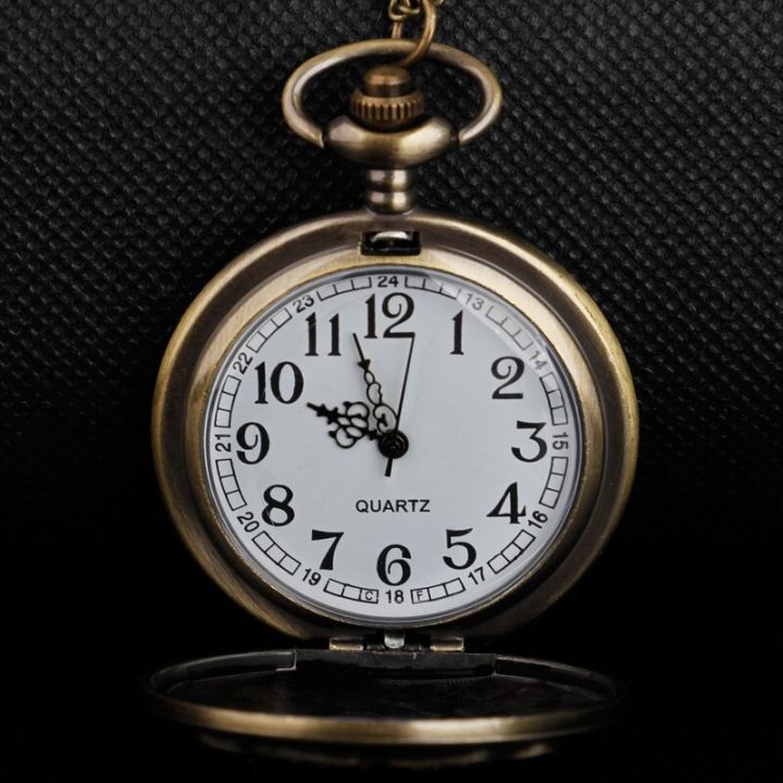 นาฬิกาควอทซ์วินเทจแบบพกพาสร้อยคอโลโก้ภาพยนตร์คลาสสิกจี้อะนาล็อกของขวัญสำหรับผู้ชายผู้หญิง