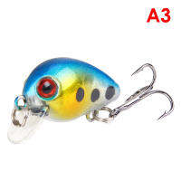 Laogeliang 3ซม./1.6G Mini Micro BASS Perch ลอยตกปลาล่อลอยประดิษฐ์