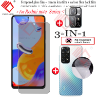 (3 in 1)For Redmi Note  11 12 11s 10 10s 6 7 8 9 9S 12 11 10 Pro Redmi 10C 10A 10 9C 9T 9A 9 xiaomi Poco X5 X4 X3 Pro x4 GT X3 NFC X3 GT M5S M5 M4 M3 Pro ฟิล์มกระจก ฟิล์มกันรอยโทรศัพท์ ฟิล์ม ฟิล์มกล้อง ฟิมล์กล้อง ฟิล์มติดกล้อง ฟิล์มหลัง ฟิมหลัง