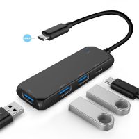 KNQ12 สำหรับแล็ปท็อปพีซี พอร์ต USB 4พอร์ต สายเคเบิลแยก เครื่องขยายสำหรับพีซี สายเชื่อมต่ออะแดปเตอร์ อุปกรณ์เสริมคอมพิวเตอร์ ตัวแยก USB-C ฮับ USB 2.0 3.0 อะแดปเตอร์หลายพอร์ต อะแดปเตอร์ฮับ Type-C