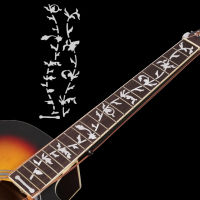 กีตาร์อะคูสติกไฟฟ้าสติกเกอร์ Fretboard Inlay Decal Ultra Thin Guitar Fingerboard Fret สติกเกอร์ Decals Guitarra อุปกรณ์เสริม